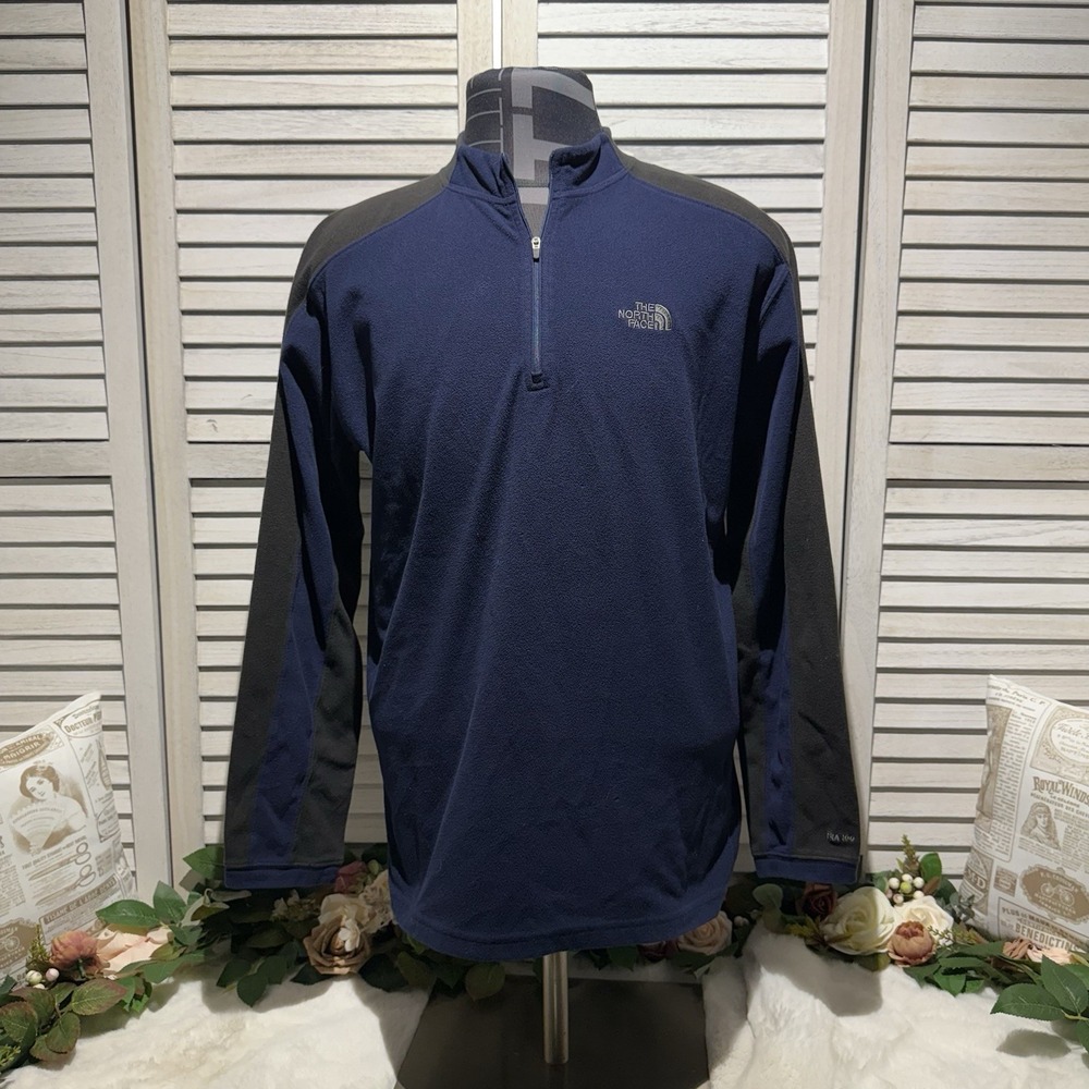 Vintage 90s 093 The‎ North Fade Mens 1/4 Zip Fleece Size L Pullover Color Block